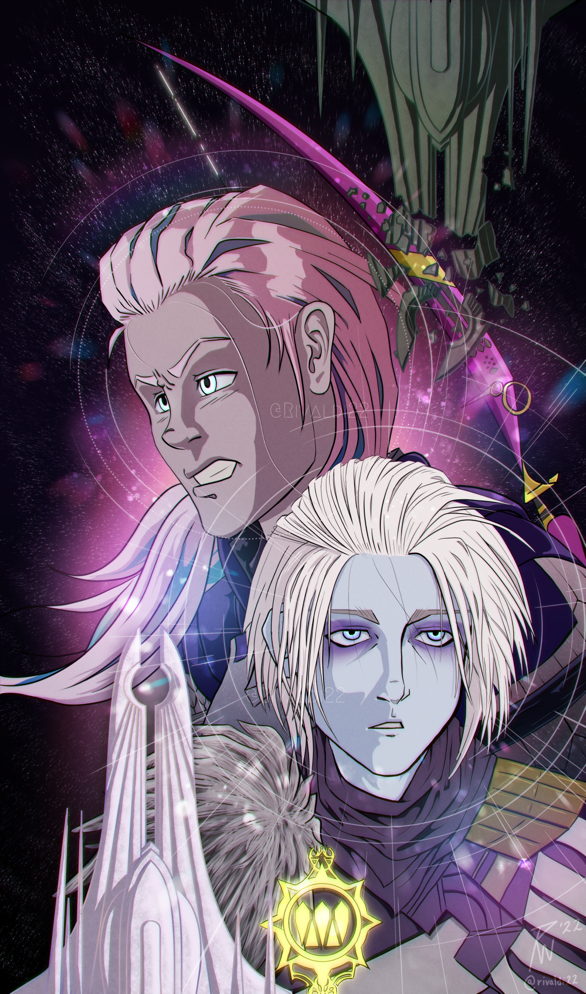 Queen Mara Sov and Queen's Wrath Sjur Eido. Done for Paracausality: A Tarot-Themed Destiny Fanzine. Destiny © Bungie